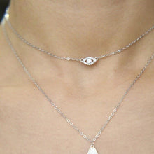 Load image into Gallery viewer, Swarovski Crystal 'Mini-Eye' Sterling Silver Choker - Étoiles Jewelry