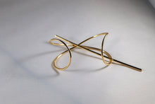 Load image into Gallery viewer, Gold X-Shaped Bun Holder/Hair Cuff - Étoiles Jewelry