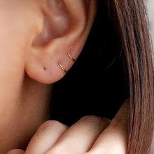 Load image into Gallery viewer, Petite Mini-Hoop Earrings - Étoiles Jewelry