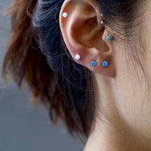 Load image into Gallery viewer, Baby Opal Stud Earrings - Étoiles Jewelry