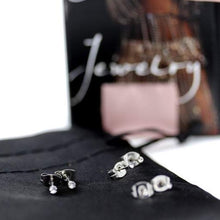 Load image into Gallery viewer, Tiny Solitaire Crystal Stud Earrings (Set of 3) - Étoiles Jewelry