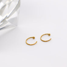 Load image into Gallery viewer, Baby Mini-Hoop Open Earrings (Adjustable) - Étoiles Jewelry
