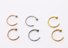 Load image into Gallery viewer, Baby Mini-Hoop Open Earrings (Adjustable) - Étoiles Jewelry

