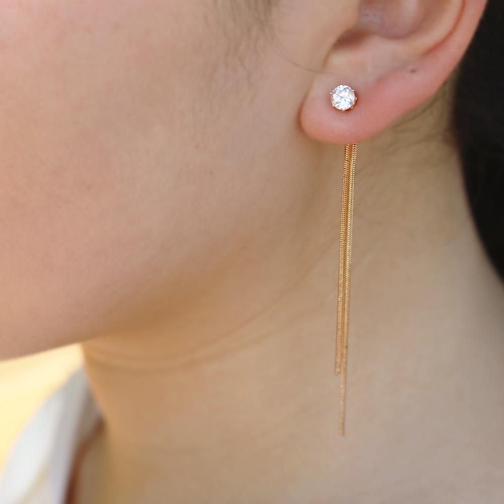 Threader Dangle Earrings - Étoiles Jewelry