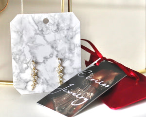 Ivy Drop Crystal Earrings - Étoiles Jewelry
