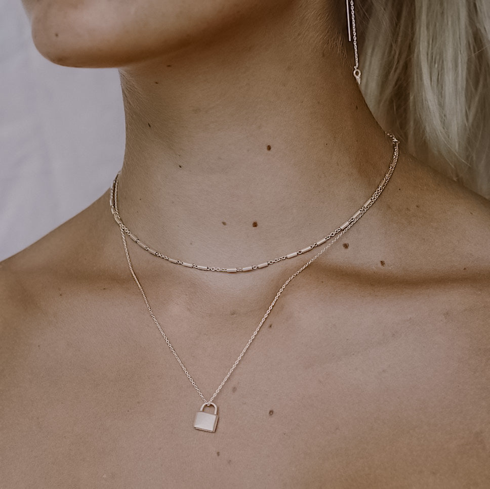 Love Lock Charm Necklace - Étoiles Jewelry