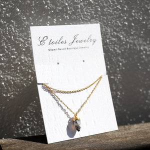 Handmade Dendritic Opal Necklace - Étoiles Jewelry