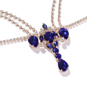 Crystal Cobalt Body Chain/Bralette - Étoiles Jewelry