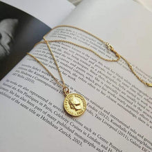 Load image into Gallery viewer, 14k Gold Reversible Coin Necklace - Étoiles Jewelry
