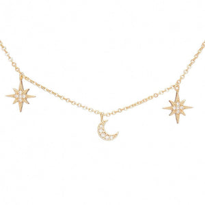 Midnight Charm Sterling Silver Necklace - Étoiles Jewelry