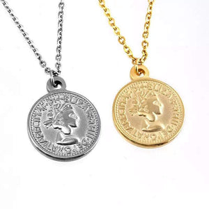 14k Gold Reversible Coin Necklace - Étoiles Jewelry