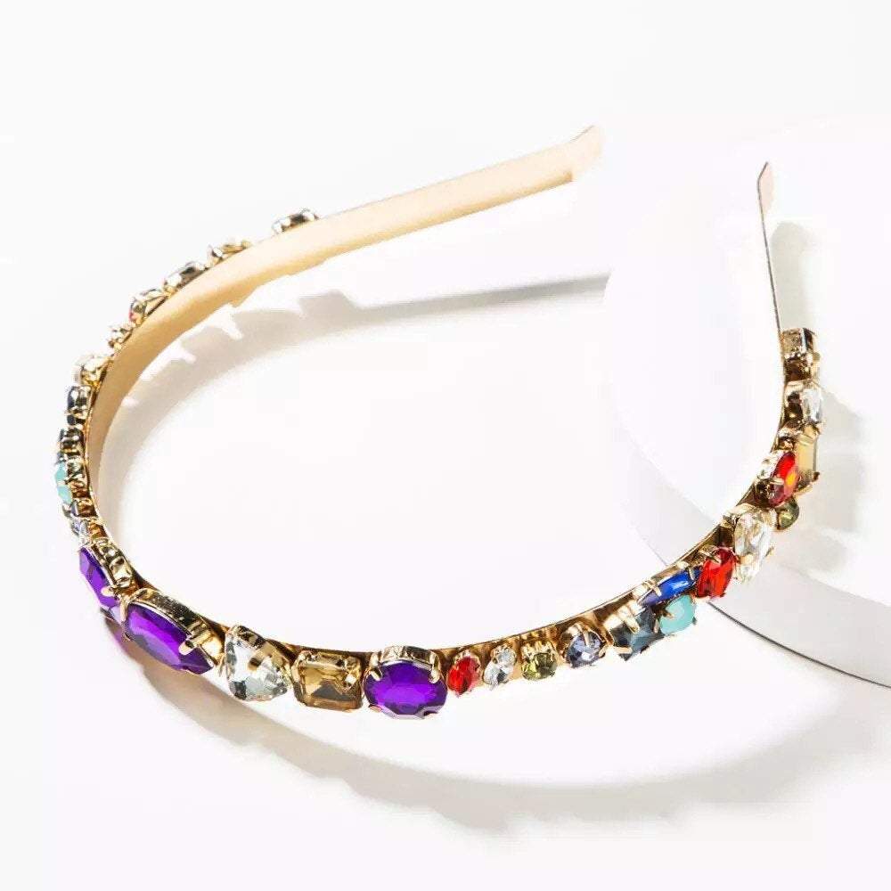 Aurora Multicolored Crystal Headband - Étoiles Jewelry