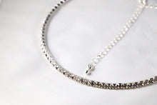 Load image into Gallery viewer, Single-Strand Silver Crystal Choker - Étoiles Jewelry
