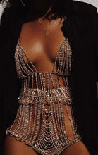 Load image into Gallery viewer, Gold Crystal Chain Bralette/Body Chain - Étoiles Jewelry
