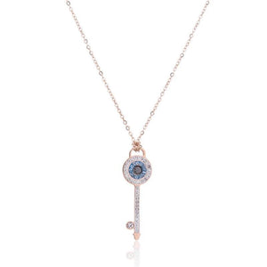 Swarovski Crystal Key Necklace - Étoiles Jewelry