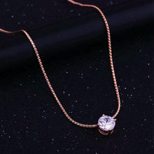 Load image into Gallery viewer, Essential Rose Gold Crystal Necklace - Étoiles Jewelry

