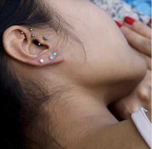 Baby Opal Stud Earrings - Étoiles Jewelry