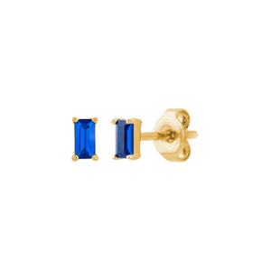 Blue Spinel Mini-Baguette Earrings - Étoiles Jewelry